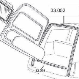 GUARNIZIONE PORTA POSTERIORE INFERIORE  PER FIAT 500 GIARDINIERA