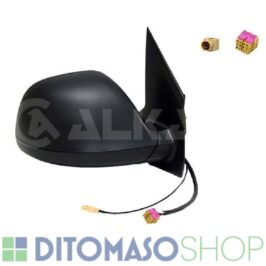 RETROVISORE DX ELETTRICO TERMICO NERO C/ANTENNA PER VW TRANSPORTER T6 2015>