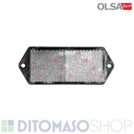 CATADIOTTRO POSTERIORE DESTRO-SINISTRO 51X127mm  BIANCO C/FORI DI FISSAGGIO -OLSA