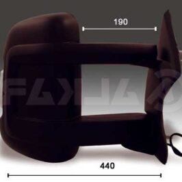 RETROVISORE DX MANUALE BRACCIO LUNGO C/LUCCIOLA 2PIN PER CITROEN JUMPER-FIAT DUCATO-PEUGEOT BOXER 08/2006-