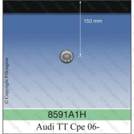 PARABREZZA INCAPSULATO VERDE C/BASETTA A 15.2cm +FINESTRELLA PER AUDI TT 2006> OE 8J8845099HNVB
