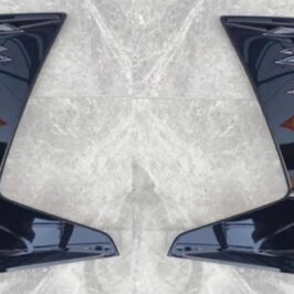 KIT GRIGLE DX+SX C/LUCE SVOLTA NERE LUCIDE PARAURTI ANTERIORE PER LEXUS NX F-SPORT 01/2022> OE 5312778060