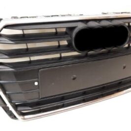 GRIGLIA RADIATORE NERA C/CORNICE CROMATA+PDC PER AUDI A4 10/2015> OE 8W0853651A3FZ