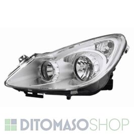 FARO SINISTRO H7-H1 CROMATO ELETTRICO PER OPEL CORSA D 10/2006>02/2011 OE 1216189