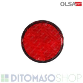 CATADIOTTRO POSTERIORE DESTRO-SINISTRO 60mm ADESIVO ROSSO -OLSA